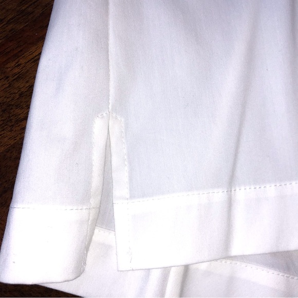 Worth Collection White Cotton Blend Sleeveless Button Bow Front Blouse Size 10 - Picture 11 of 12